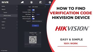 How To Find Hikvision Device Verification Code [upl. by Aihsele]