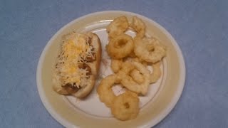 chili cheese dogs and beer battered onion rings [upl. by Krispin767]