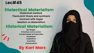 Dialectical Materialism And Historical Materialism By Karl Marx  Thesisanti thesis synthesis [upl. by Lynnet108]