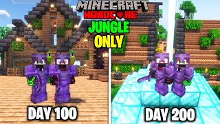 We Survived 200 Days In JUNGLE Only World In Minecraft Hardcore  Duo 100 Days [upl. by Uyr]