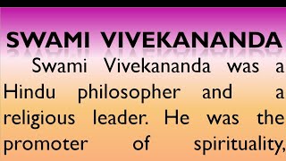 Essay on Swami Vivekananda in English by Smile Please World [upl. by Xylina]