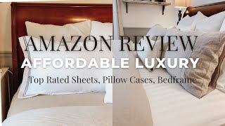 Amazon Sheet Review  Best Rated Bed Sheets Pillow Cases amp Bed Frame [upl. by Alvie]