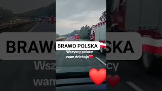 Konwój straży pożarnej jedzie na ratunek Polakom dotkniętym powodzią 👏👏👏 [upl. by Laenahtan]