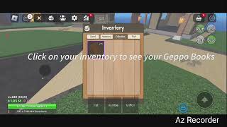 How to get Geppo Books and how to use them  Bellu Piece Tutorial Roblox [upl. by Bear586]