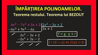 Polinoame impartire cu rest teorema lui Bezout exercitii rezolvate clasa 12Invata Matematica Usor [upl. by Eded]