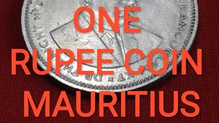 Mauritius Rupee collection one rupee coin [upl. by Ahsircal]