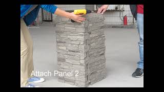 NextStone™ Slatestone 30quot Column Wrap Install Demo [upl. by Eckblad]