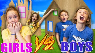 Fun Squad Box Fort Compilation Girls Vs Boys [upl. by Kordula]