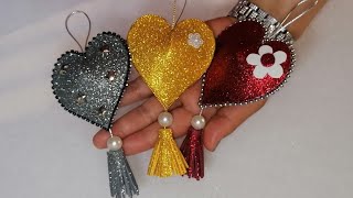 Decorazioni natalizie 2021DIY Christmas decor 2021glitter foam scheet craftsOrnament tutorial [upl. by Myer]