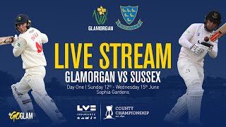 🔴 Glamorgan v Sussex  LV County Championship l Day One [upl. by Kra]