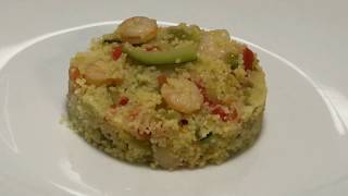 Cuscús con Verduras y Gambas en Monsieur Cuisine Connect y Plus [upl. by Acirtal]