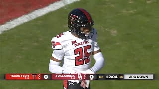 Dadrion TaylorDemerson Texas Tech DB 25 Vs Oklahoma 2021 [upl. by Ekusuy]