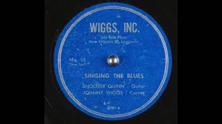 quotSingin The Bluesquot Johnny Wiggs cornet and Snoozer Quinn guitar [upl. by Assilanna]