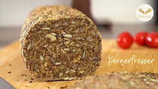 Das Körnerfresser Brot  komplett ohne Mehl gebacken günstig und gesund [upl. by Sternlight]