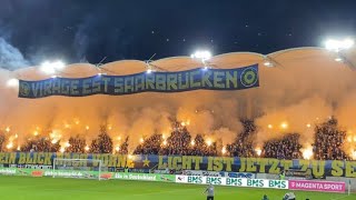 Pyro Show 🔥 1FC Saarbrücken  Oldenburg 31  Torjubel  Stimmung [upl. by Leander782]