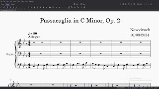 Passacaglia in C Minor Op 2 [upl. by Ashley]