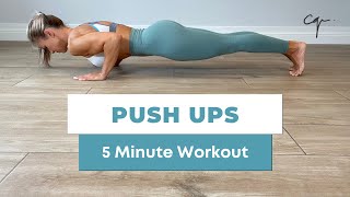 5 Minute Push Ups Workout at Home [upl. by Aihsit]