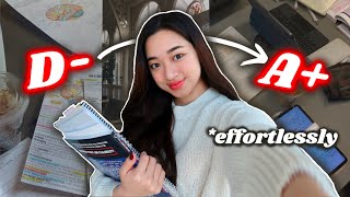 how to go from FAILING to STRAIGHT As EFFORTLESSLY FailProof Tips for School  Uni [upl. by Noemys]