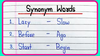 Synonyms words in English  15 Synonyms words  Common synonyms words  What is synonyms [upl. by Belldas]