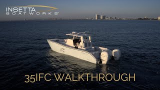 Insetta 35IFC Internal Foil Catamaran Walkthrough with Alan From Center Consoles Only [upl. by Shanks17]