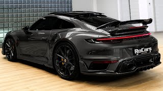 Akrapovic Porsche 911 992 Turbo S by TECHART  Sound Interior and Exterior in details [upl. by Ynaffat590]