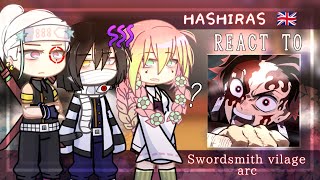 Hashiras react to Swordsmith Village arc season 3  Tanjiro vs Hantengu  Demon Slayer  Gacha Club [upl. by Perlie]