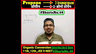 Propene to 2bromopropane llpropenene se isopropyl bromide Markovnikov rule ll shorts ytshorts yt [upl. by Aylmar578]