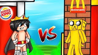 MINECRAFT RETO DE LA BASE DE McDONALDS VS BASE DE BURGER KING 😆🍔 ¿CUÁL ES EL MEJOR RESTAURANTE [upl. by Carson]