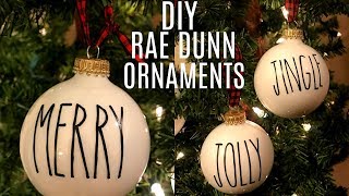 DIY RAE DUNN INSPIRED ORNAMENTS USING CRICUT  FARMHOUSE CHRISTMAS DECOR [upl. by Uhile]