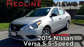 2015 Nissan Versa S 5Speed Review Walkaround Exhaust amp Test Drive [upl. by Magnus]