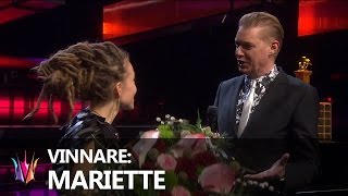 Melodifestivalen 2015  Vinnarintervju med Mariette [upl. by Yrhcaz973]