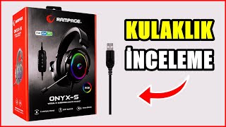 RAMPAGE ONYXS Virtual 71 Surround Gaming Headset  Oyuncu Kulaklığı İNCELEME [upl. by Jecon]