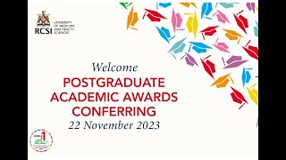 RCSI Postgraduate Academic Awards Conferring Ceremony  22 November 2023 [upl. by Gaddi]