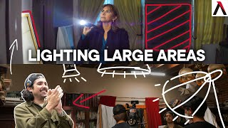 How to Light Large Spaces  Cinematography Techniques [upl. by Aehsa]