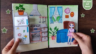 How to make paper doll house 🏡 Cute and beautiful homemade paper doll house 🎎Sam Art Blast 🌺 [upl. by Ardelle449]