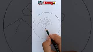 Scenery drawing drawing howtodraw scenery circledrawing viral foryou trendingshorts [upl. by Nytsirc470]