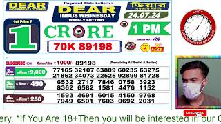 LOTTERY LIVE DEAR NAGALAND STATE LOTTERY SAMBAD DRAW RESULT 24072024 NAGALAND LOTTERY LIVE [upl. by Adnomal]