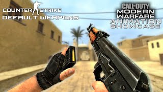 CounterStrike Source  Default Weapons with MW19MW22 Animations Showcase 1080p 60FPS [upl. by Raoul106]