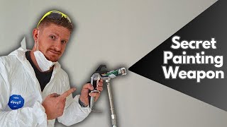 How to Spray Paint Walls and Ceilings Quickly  The Tool You MUST See [upl. by Whipple277]