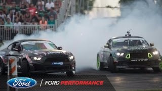 Battle of the Mustangs Vaughn Gittin Jr vs Justin Pawlak  Formula DRIFT  Ford Performance [upl. by Damas]