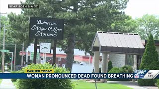 Woman pronounced dead comes back to life in Lincoln funeral home  6 pm [upl. by Naitsirhk651]