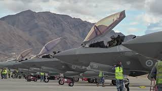 Royal Australian Air Force F35A Lightening IIs at Red Flag Nellis AFB [upl. by Nysilla]