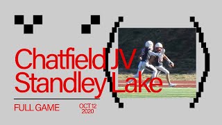 Chatfield JV Chargers vs Standley Lake Gators High School Football Full Game 10122020 [upl. by Golter]