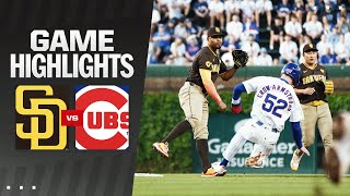 Padres vs Cubs Game Highlights 5724  MLB Highlights [upl. by Decamp64]