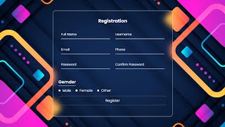 Registration Form Using HTML CSS [upl. by Anewor]