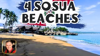 Walk Sosuas 4 Beaches  Sousa Alicia Casa Marina Chiquita  Buying Dominican Republic [upl. by Cirek]