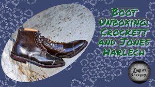 Boot Unboxing Crockett and Jones Harlech [upl. by Rebna]