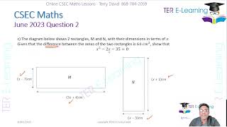 CSEC Maths  January 2023 Solutions Terry David [upl. by Aniela]