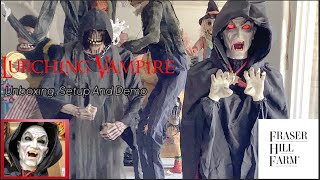 Haunted hill farm 2023 lurching vampire unboxing set up and demo [upl. by Yenetruoc]