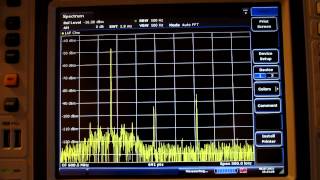 Spurious emissions of a USRP N210 with SBX daughterboard [upl. by Ajim]